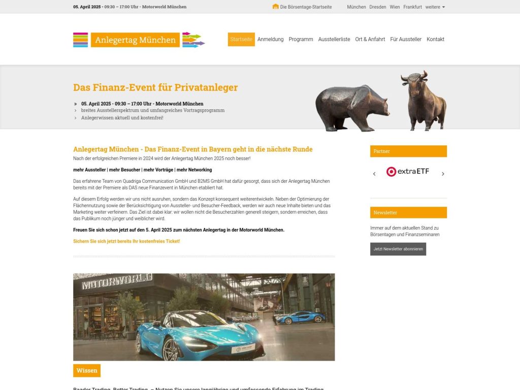 Anlegertag München 2025 - Event screenshot