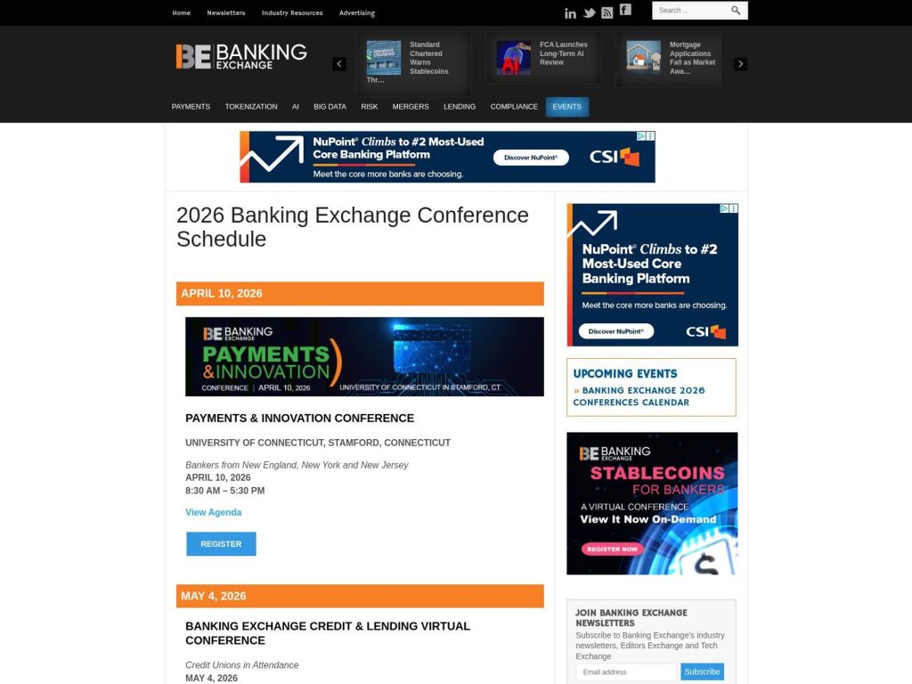 Banking Exchange on AI European Conference screenshot
