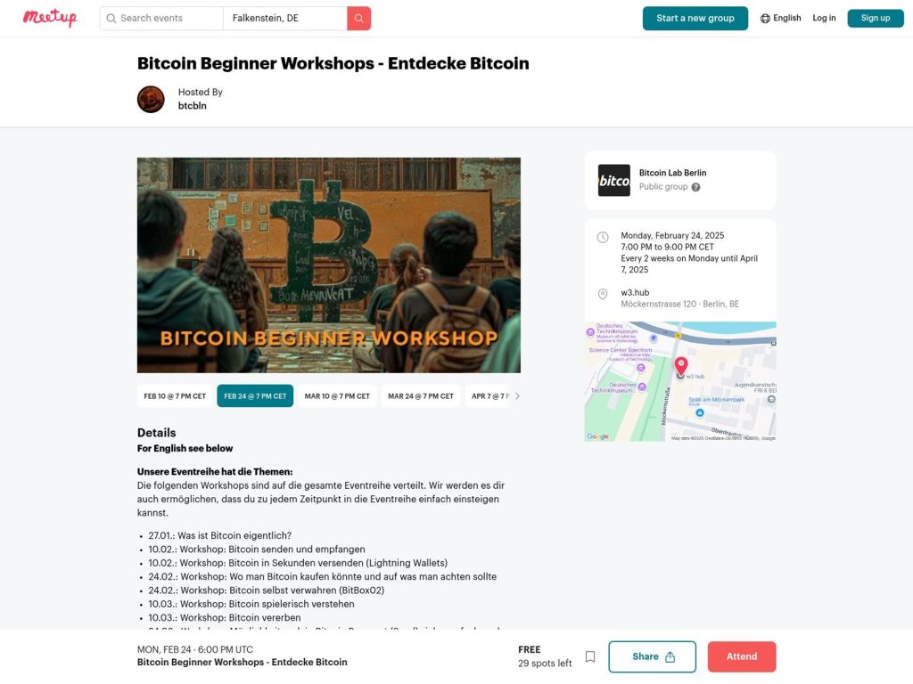 Bitcoin Beginner Workshops - Entdecke Bitcoin image