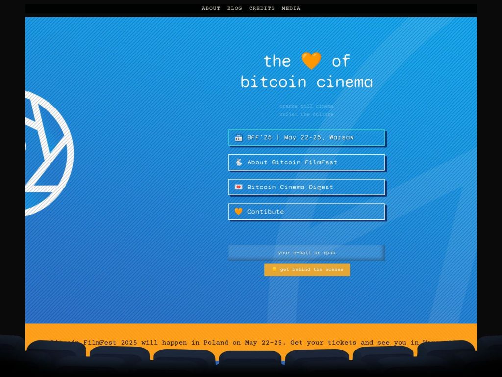 Bitcoin Filmfest 2025 - BFF 25 - Event screenshot