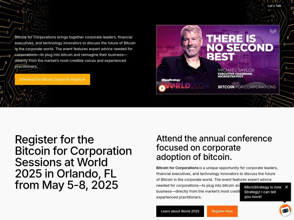 Bitcoin for Corporations 2025 - Event screenshot