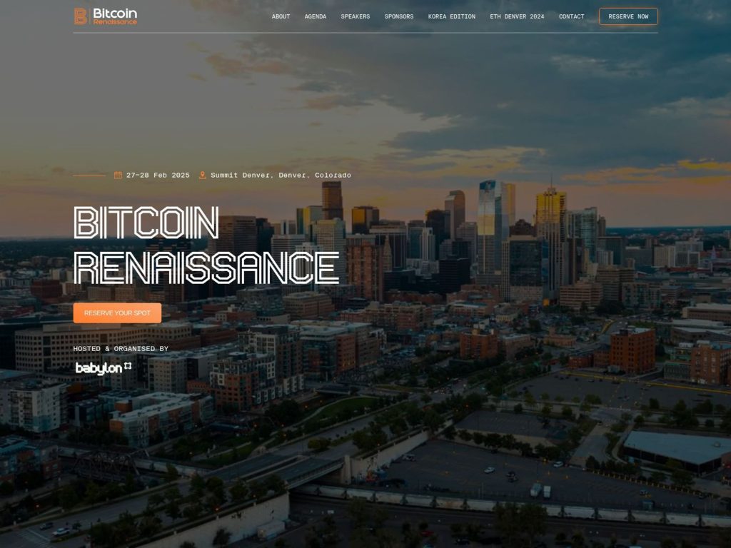 Bitcoin Renaissance Summit 2025 - Event screenshot