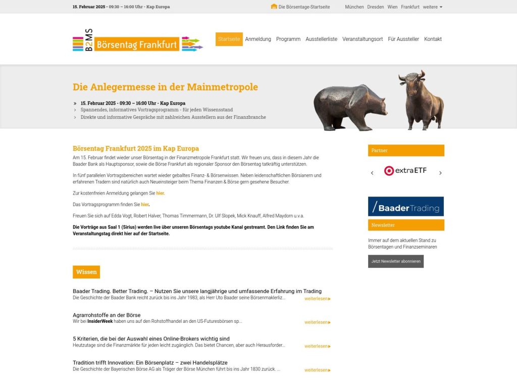 Börsentag Frankfurt 2025 - Event screenshot