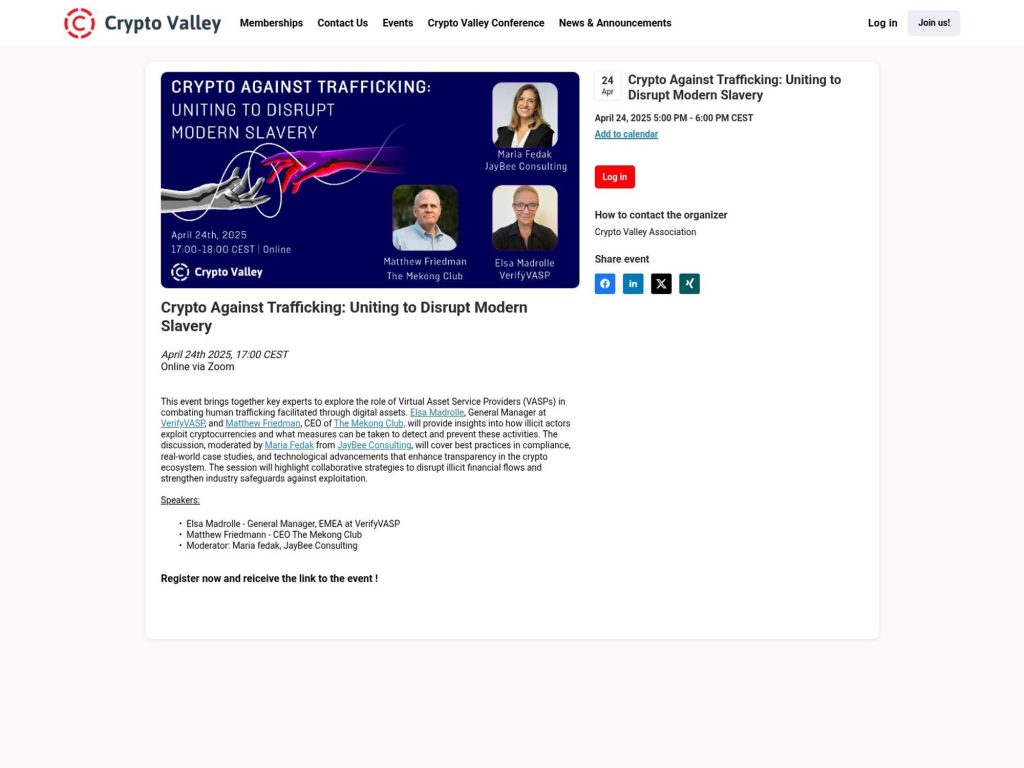 Crypto Against Trafficking: Uniting to Disrupt Modern Slavery screenshot