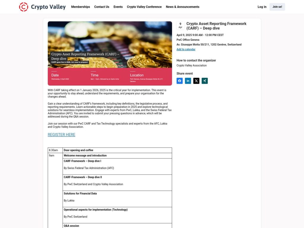 Crypto Asset Reporting Framework (CARF) – Deep dive screenshot