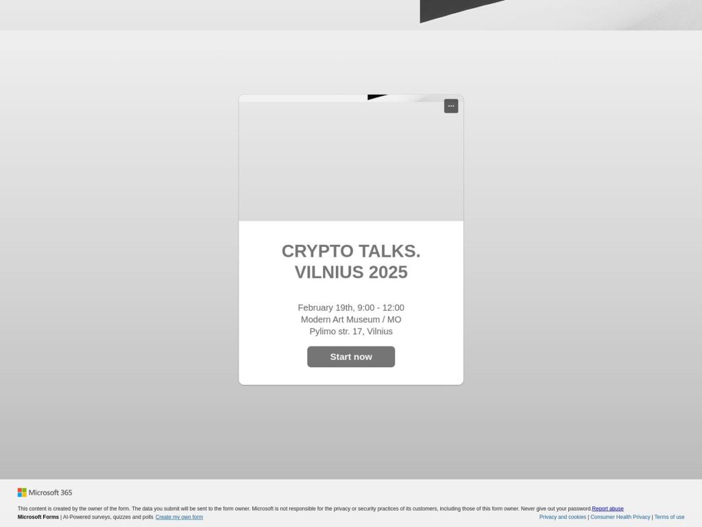 Crypto Talks Vilnius - Event screenshot