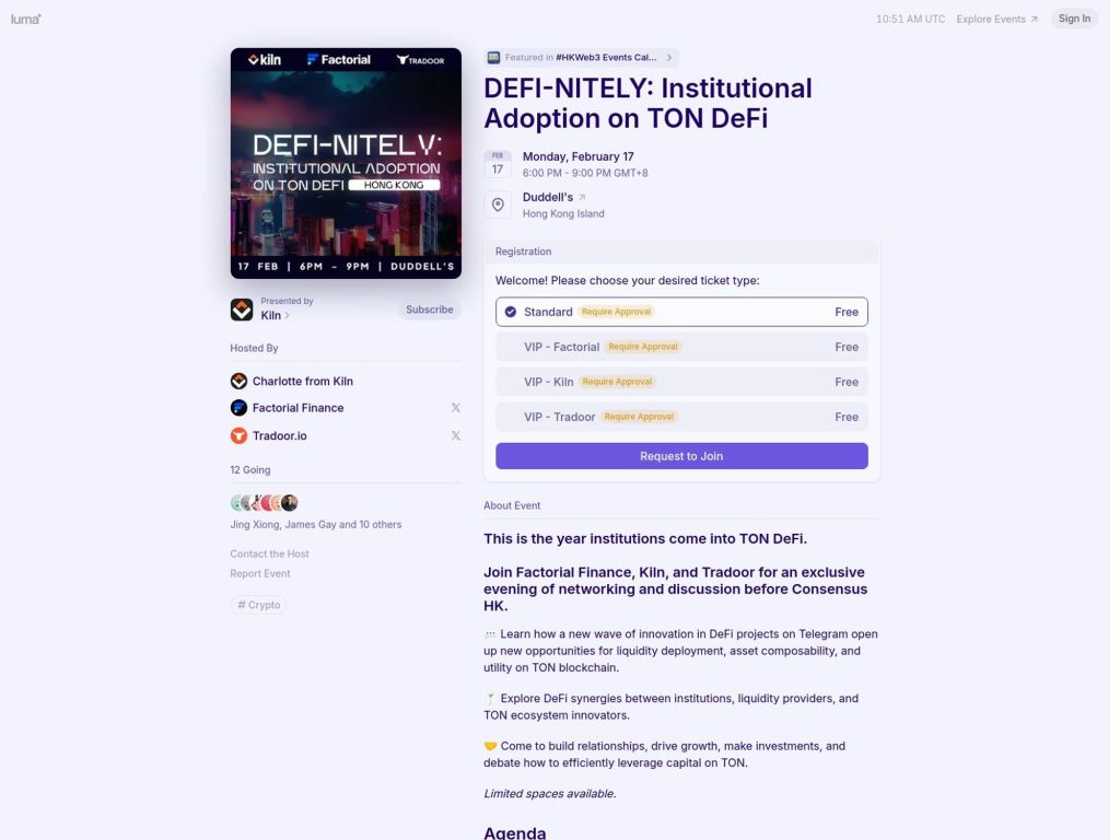 DEFI-NITELY: Institutional Adoption on TON DeFi - Event screenshot