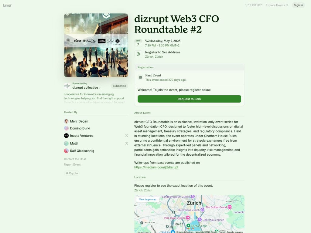 dizrupt Web3 CFO Roundtable #2 screenshot