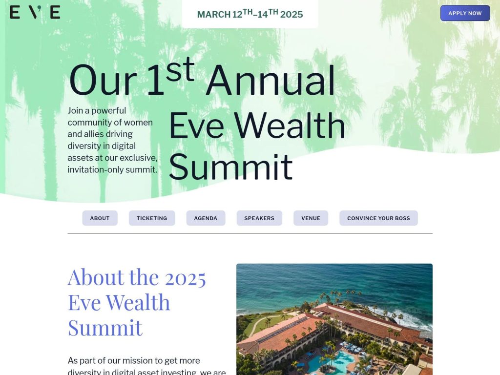 Eve Wealth Summit - Event screenshot