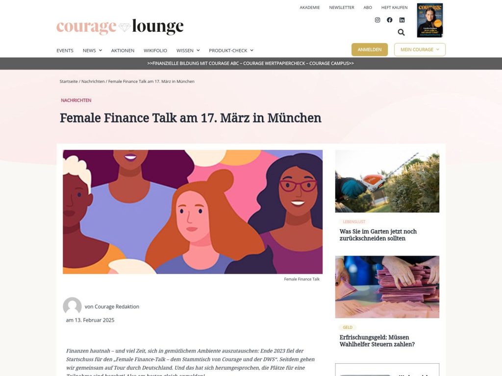 Female Finance Talk - Event screenshot