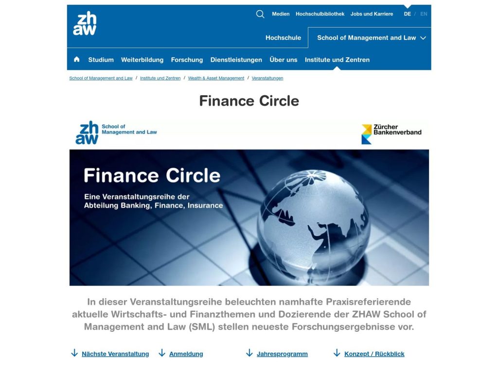 Finance Circle: Trends und Herausforderungen bei Kryptowährungen und digitalen Anlagen - Event screenshot