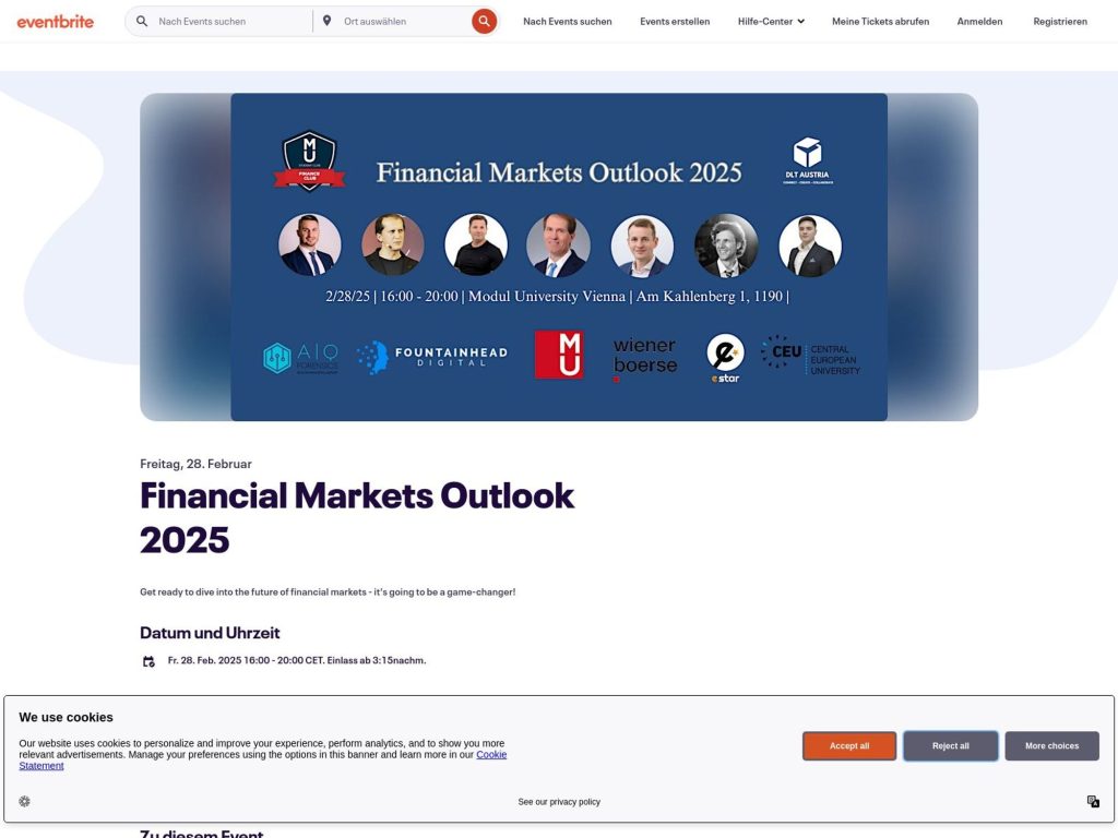 Financial Markets Outlook 2025 - Event screenshot