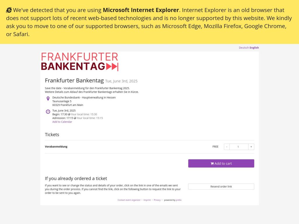 Frankfurter Bankentag 2025 - Event screenshot