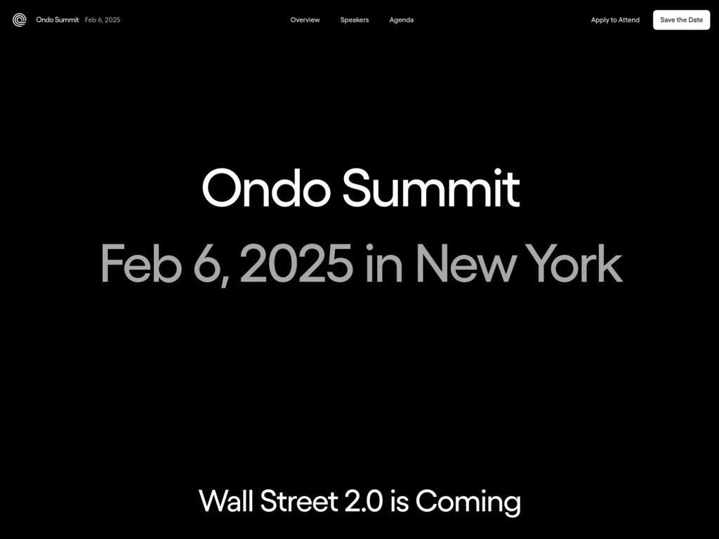 Ondo Summit 2025 - Event screenshot