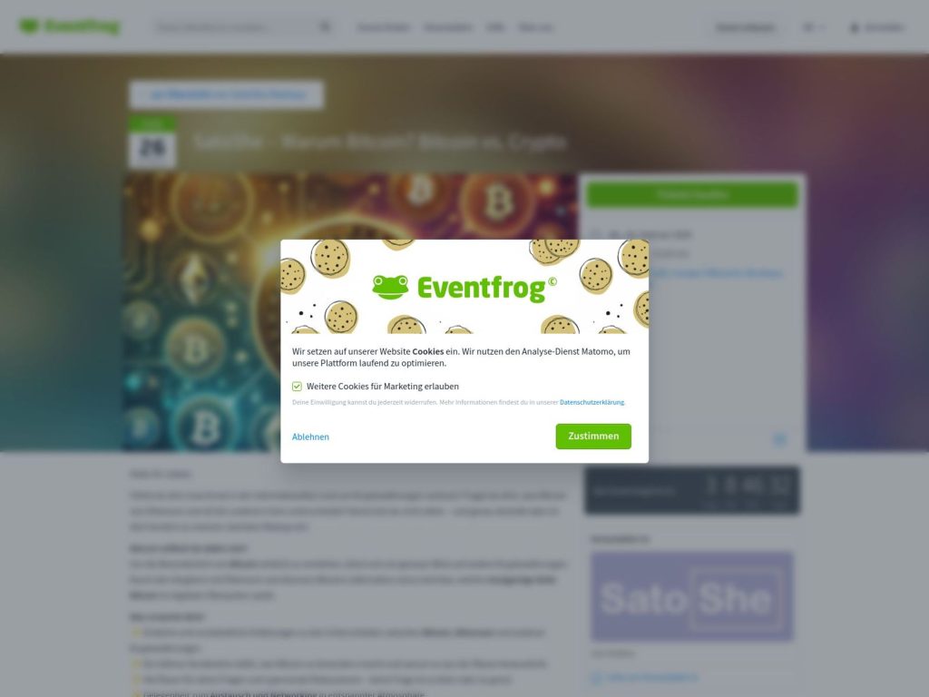 SatoShe – Warum Bitcoin? Bitcoin vs. Crypto - Event screenshot