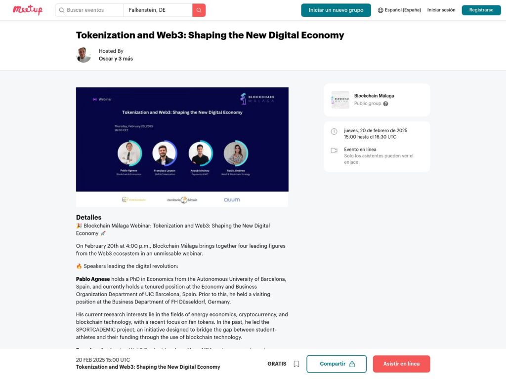 Tokenization and Web3: Shaping the New Digital Economy - Event screenshot