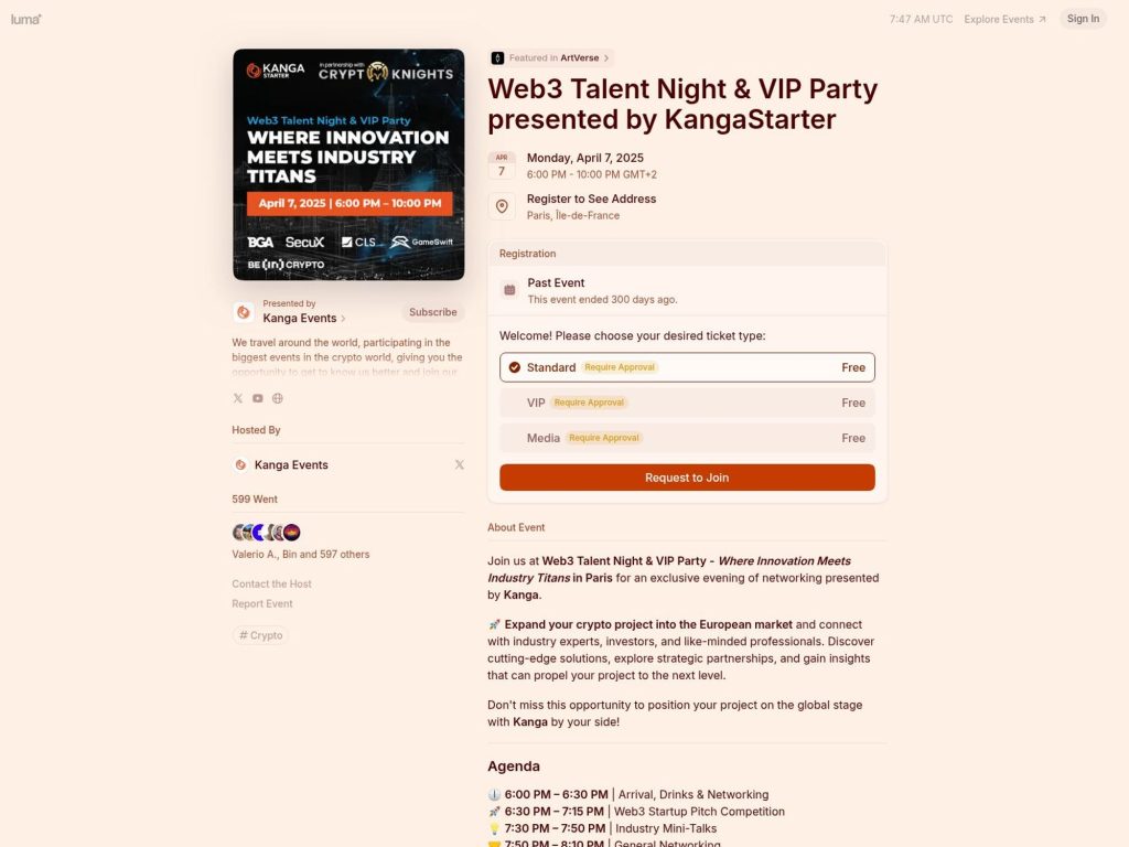 Web3 Talent Night & VIP Party presented by KangaStarter screenshot