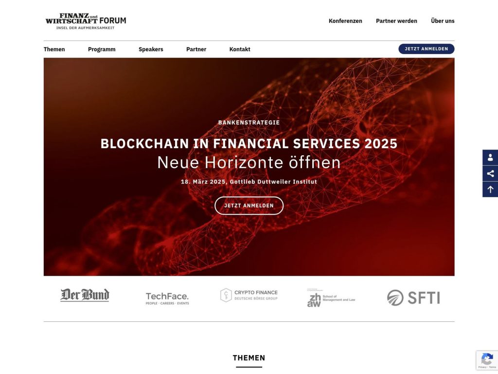 Blockchain in Financial Services 2025 - Event screenshot