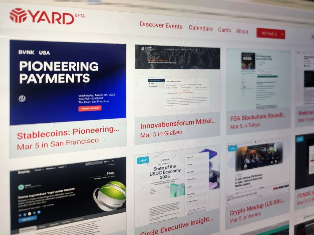 Yard Calendar - YARD events listing - search and find conferences, summits and meetups