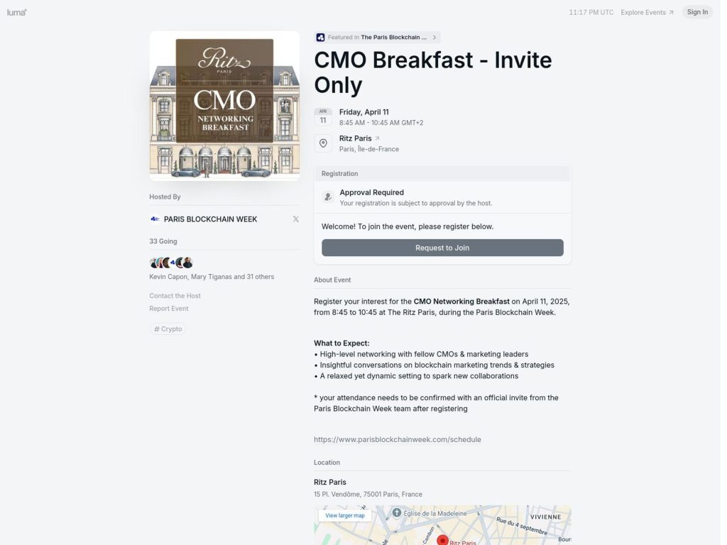 CMO Breakfast - Invite Only - Event screenshot