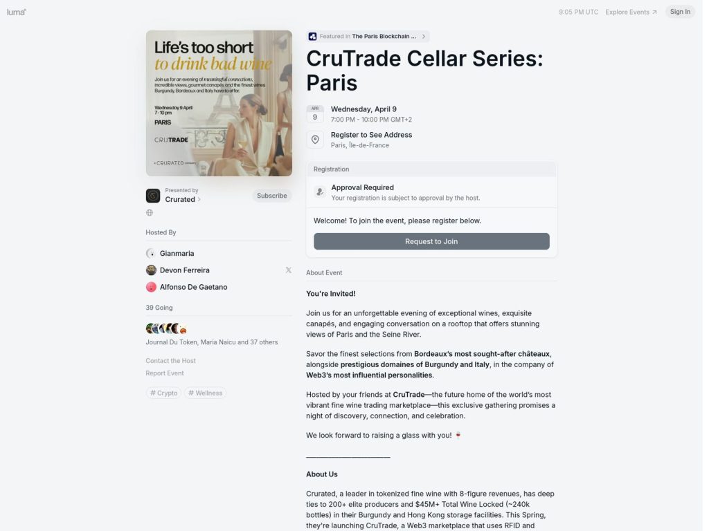 CruTrade Cellar Series: Paris image