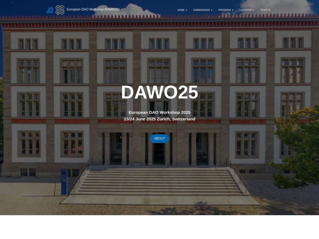 DAWO25 - European DAO Workshop 2025 - Event screenshot