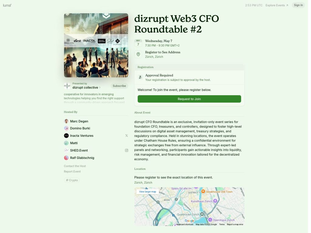 dizrupt Web3 CFO Roundtable #2 - Event screenshot