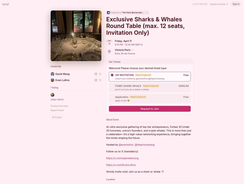 Exclusive Sharks & Whales Round Table image