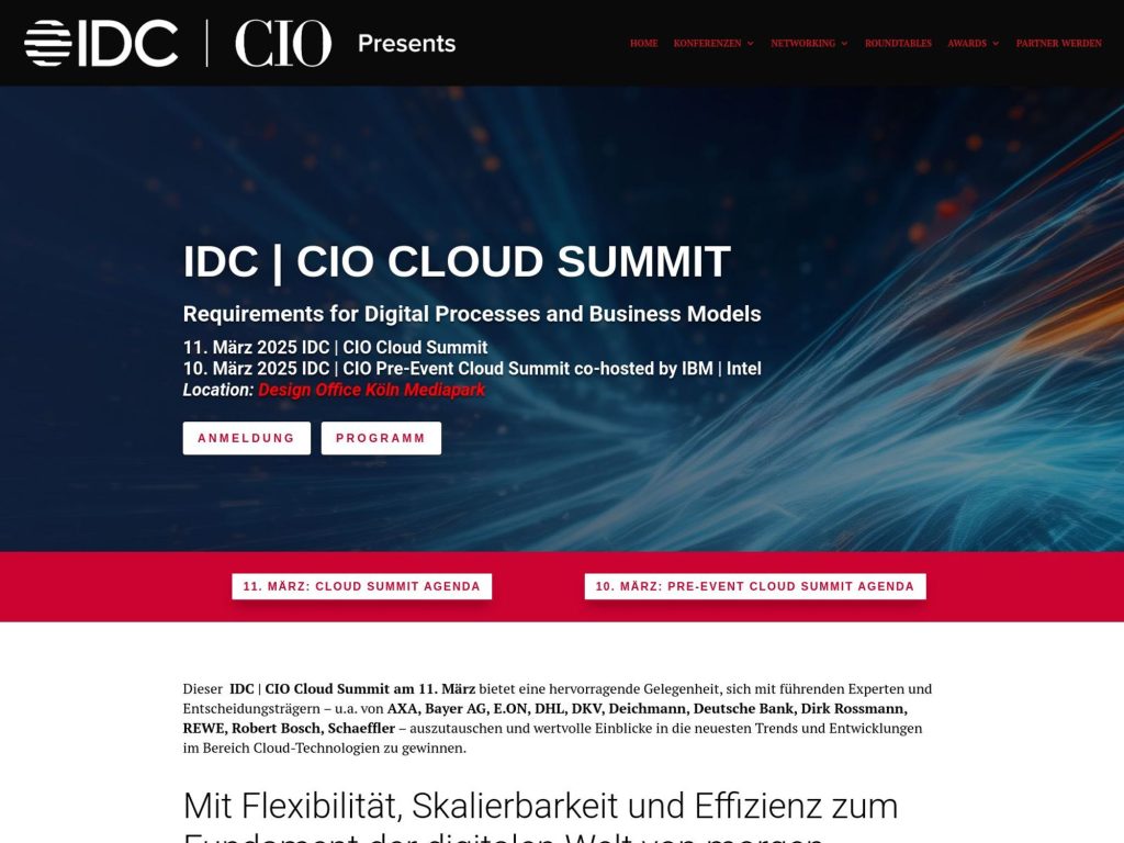 IDC | CIO Cloud Summit image