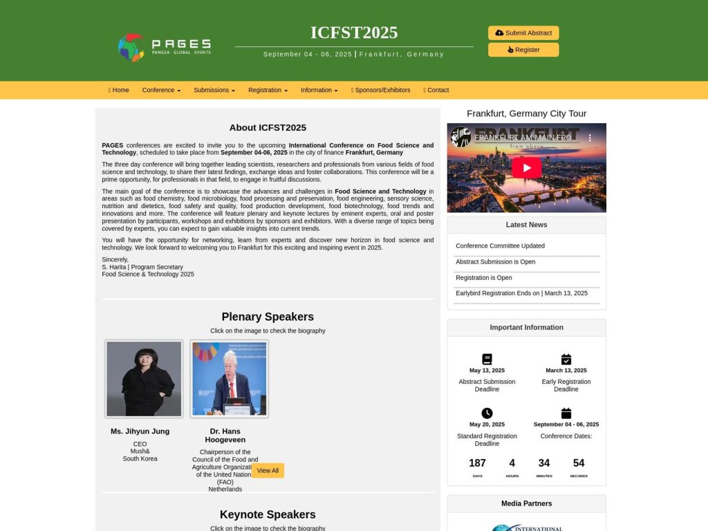 International Conference on Food Science and Technology - Event screenshot