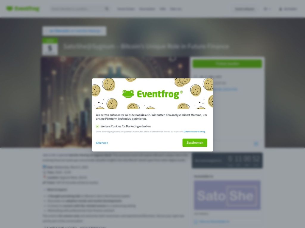 SatoShe@Sygnum – Bitcoin’s Unique Role in Future Finance - Event screenshot