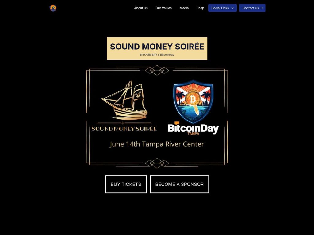 Sound Money Soiree @ Bitcoin Day Tampa 2025 - Event screenshot