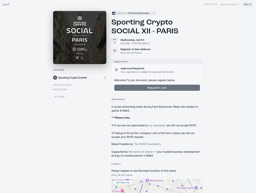 Sporting Crypto SOCIAL XII - PARIS image