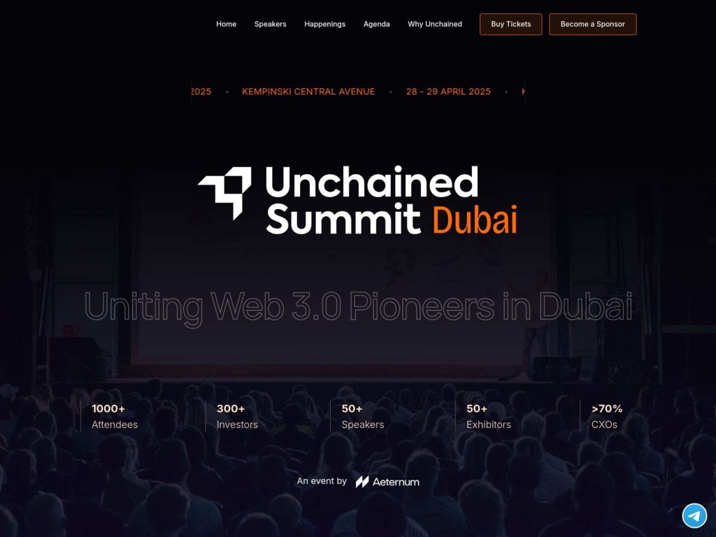 Unchained Summit Dubai 2025 - Event screenshot