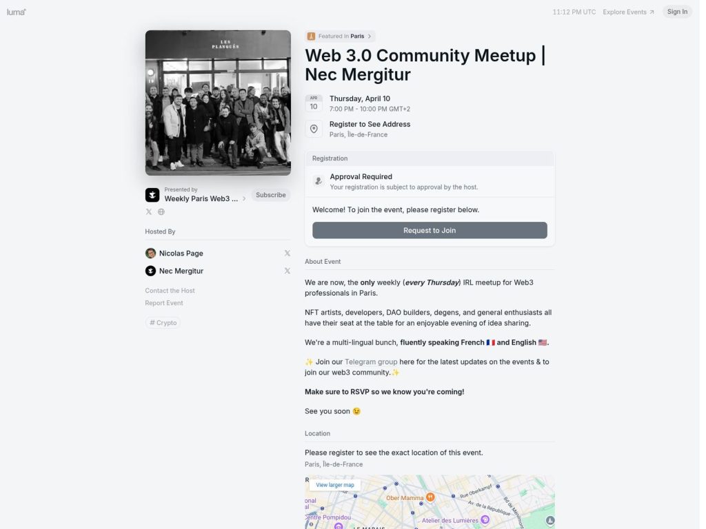 Web 3.0 Community Meetup | Nec Mergitur - Event screenshot