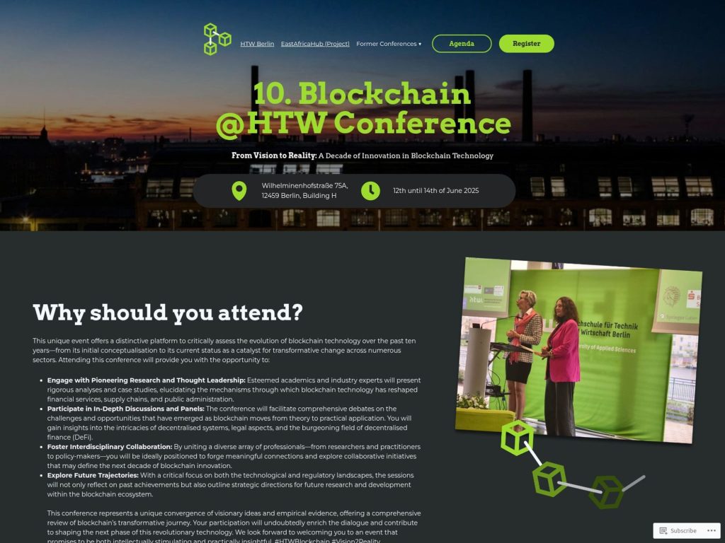 10. Blockchain @HTW Conference - Event screenshot