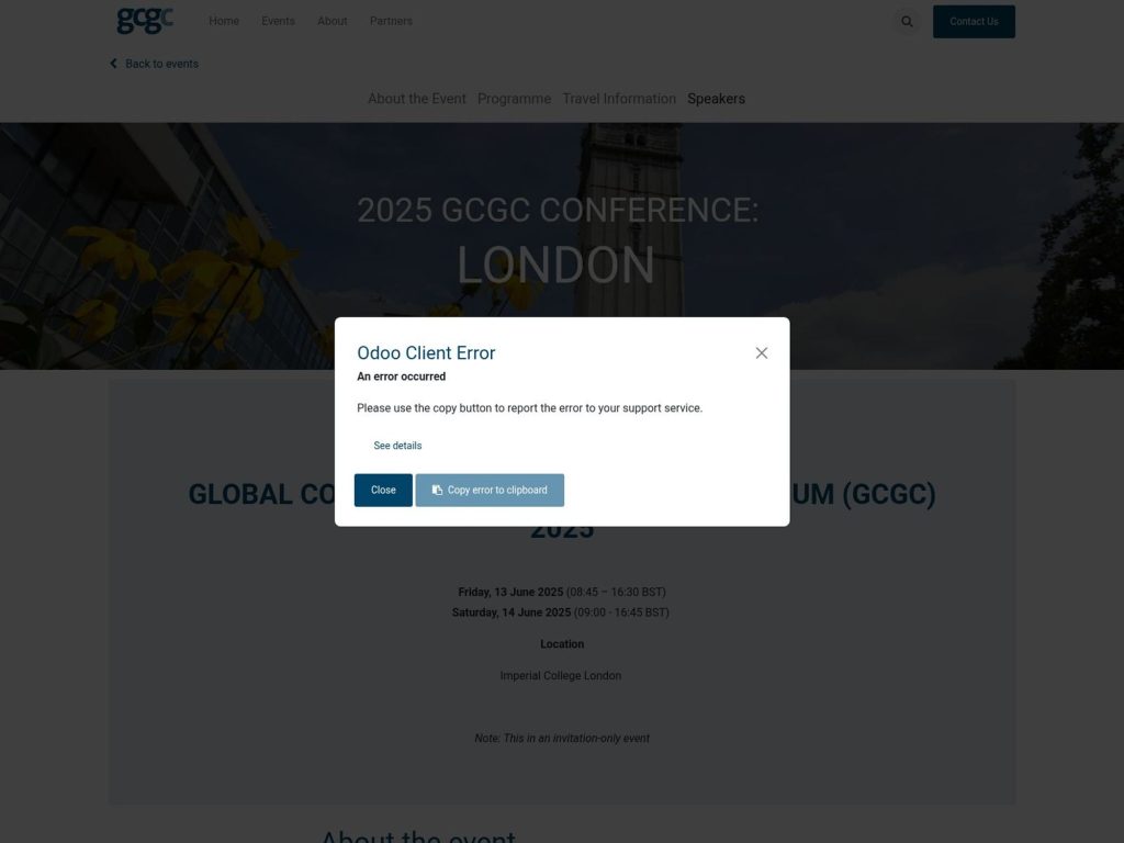 2025 GCGC Conference: London - Event screenshot