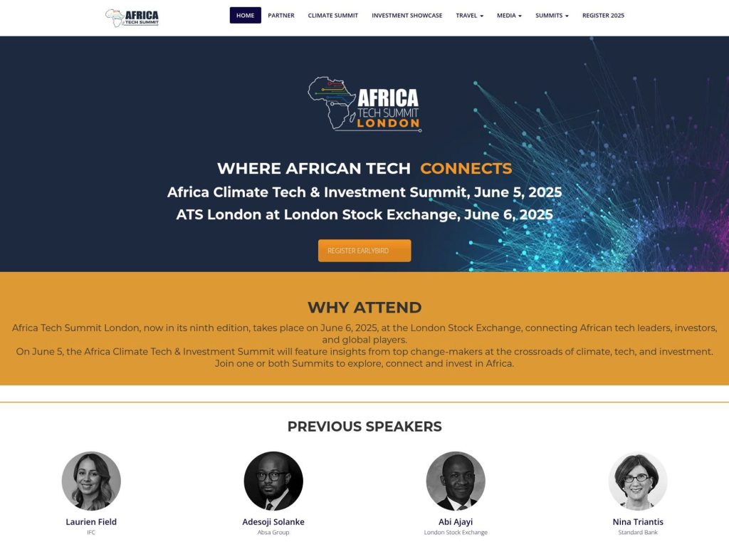 Africa Tech Summit London - Event screenshot