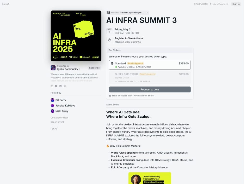 AI INFRA SUMMIT 3 - Event screenshot