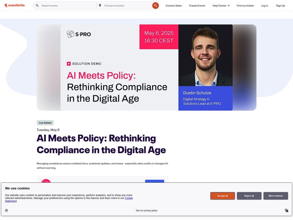 AI Meets Policy: Rethinking Compliance in the Digital Age - Event screenshot