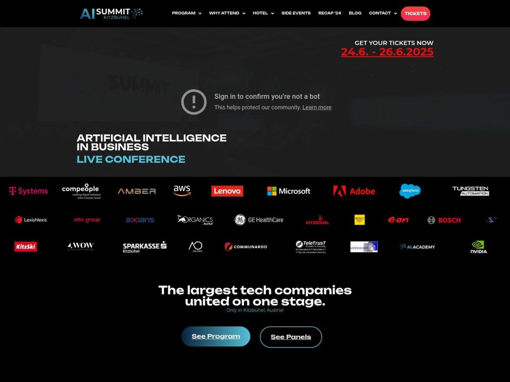 AI Summit Kitzbühel 2025 - Event screenshot