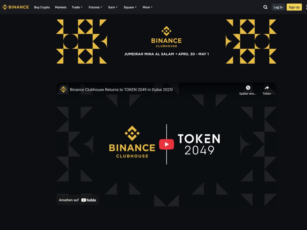 Binance Clubhouse - Event screenshot
