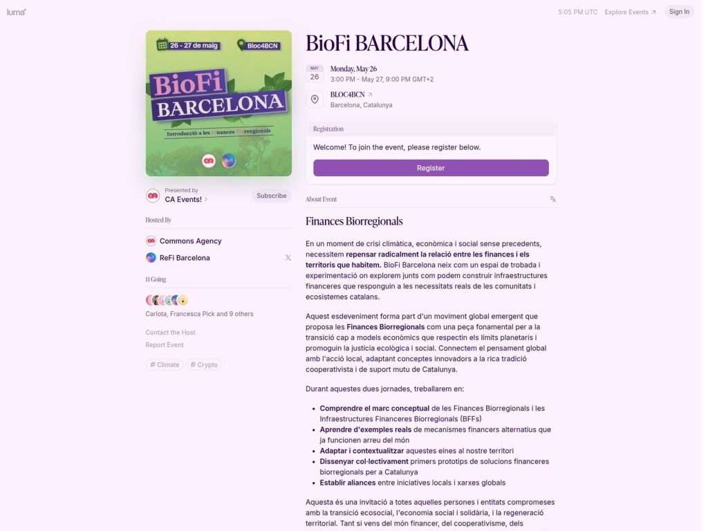 BioFi BARCELONA - Event screenshot