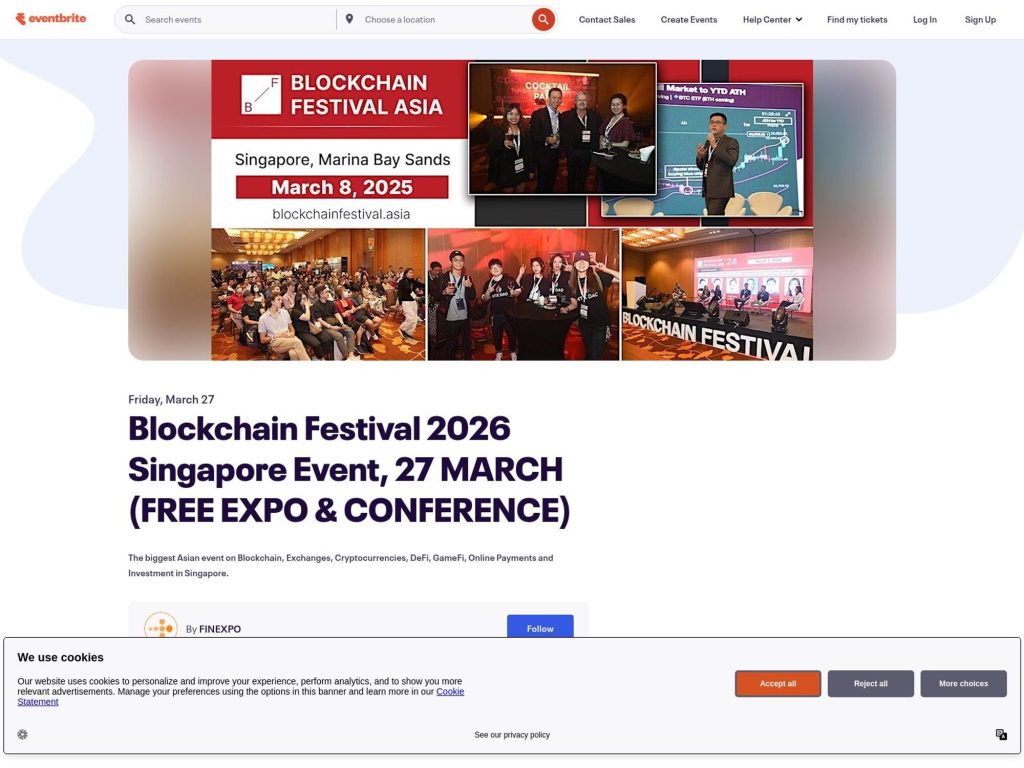 Blockchain Festival 2026 Singapore Event website