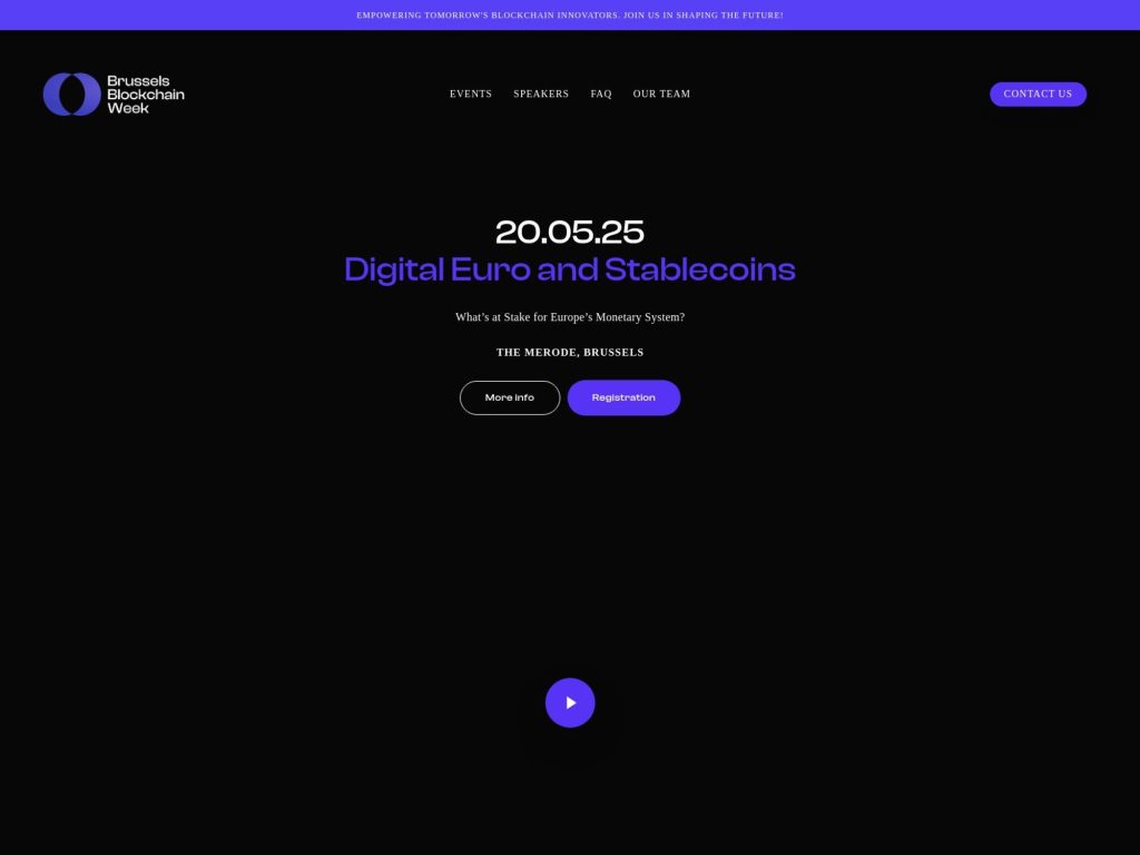 Brussels Blockchain Week 2025 (BBW 2025) - Event screenshot
