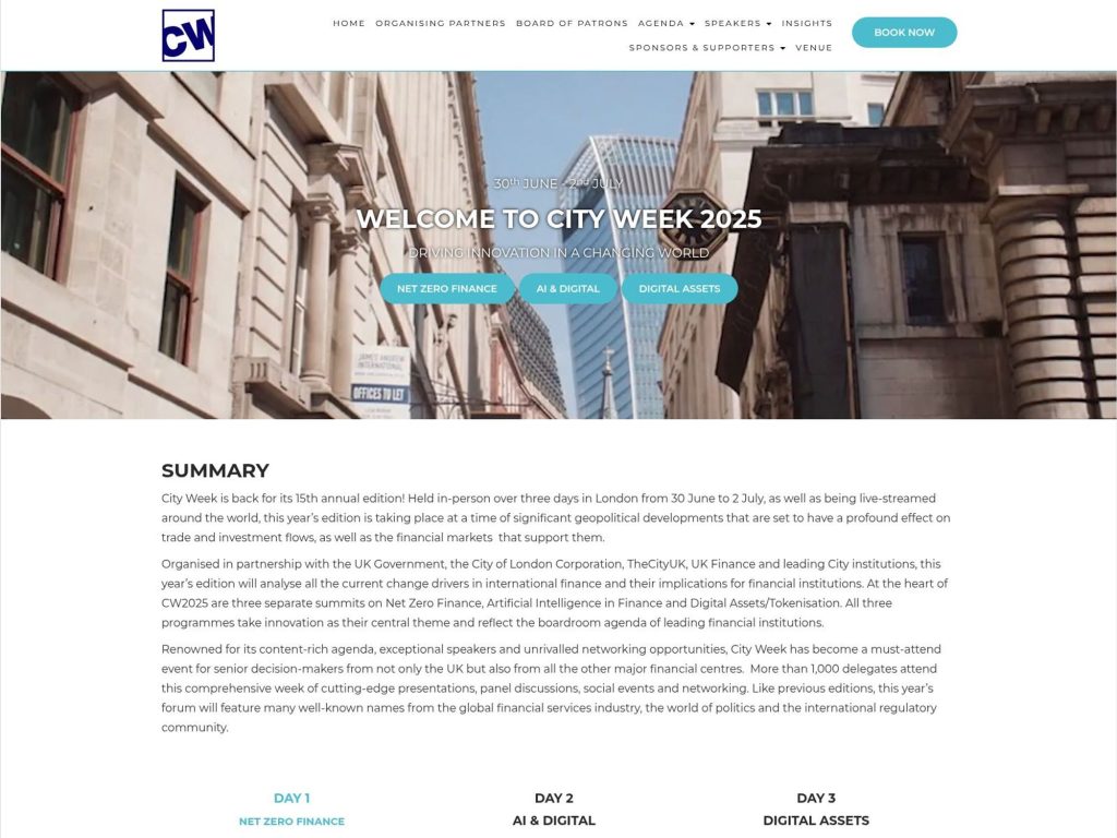 City Week 2025 - Event screenshot