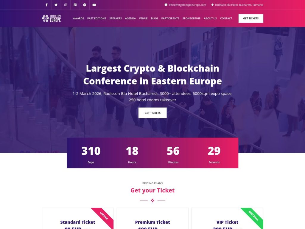 Crypto Expo Europe 2026 website