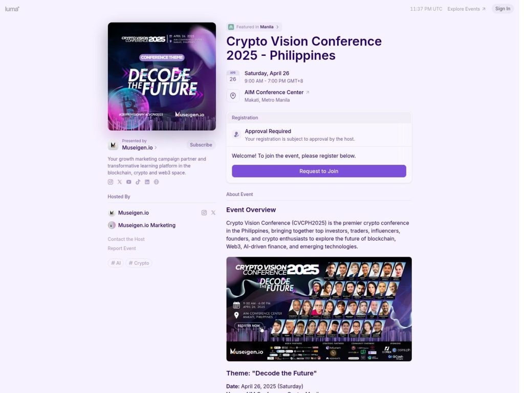 Crypto Vision Conference 2025 - Philippines - Event screenshot