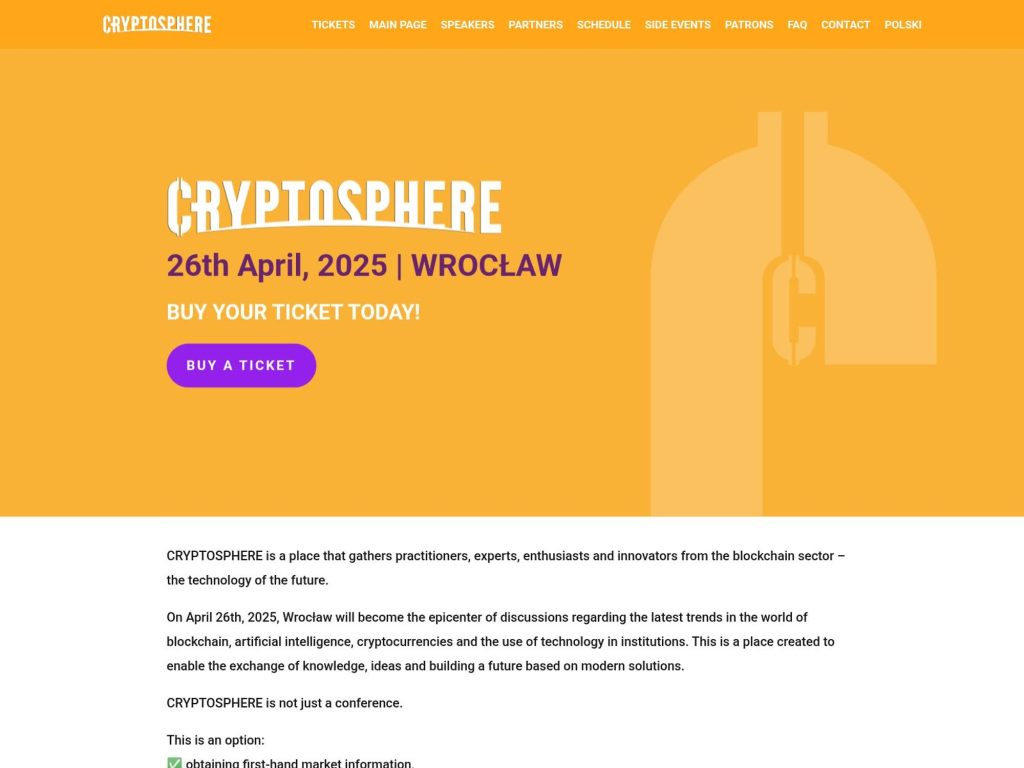 Cryptosphere 2025 - Event screenshot