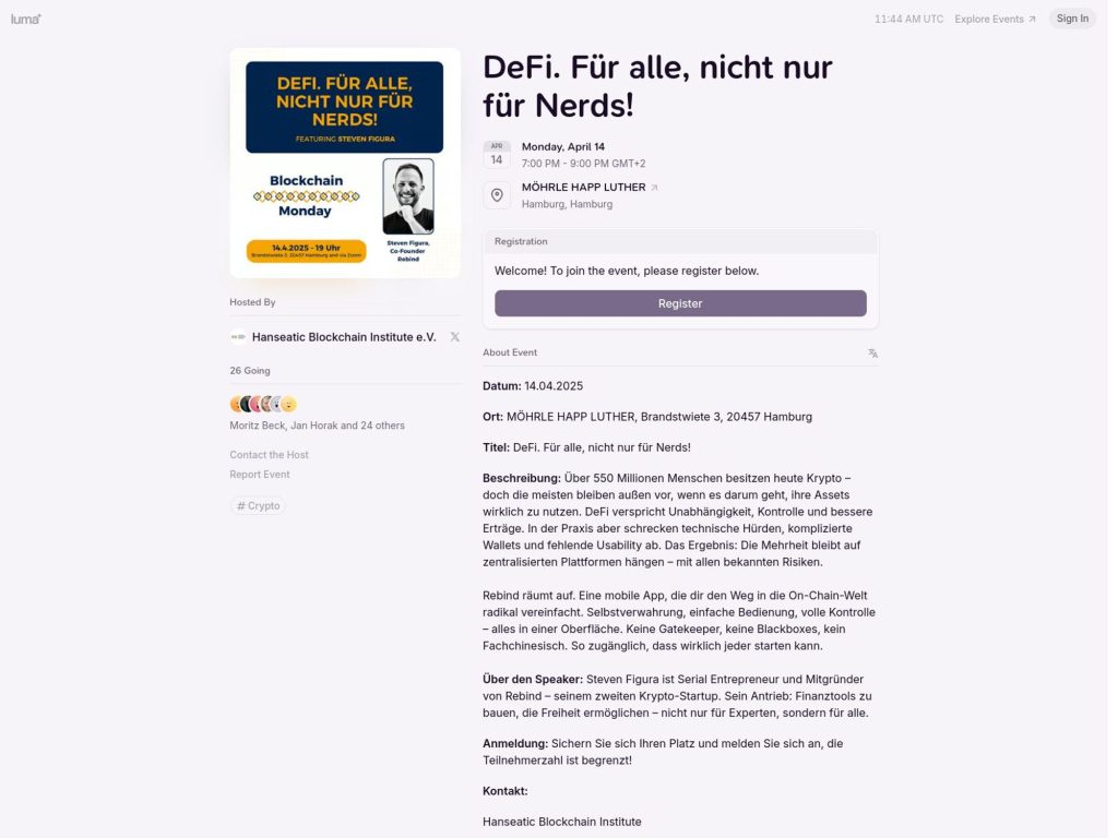 DeFi. Für alle, nicht nur für Nerds! - Event screenshot